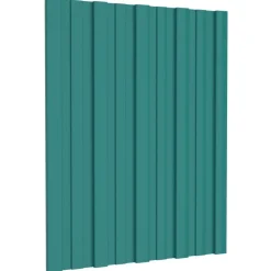 vidaXL Dakpaneel 12 pcs Groen 60 x 45 cm Gegalvaniseerd staal