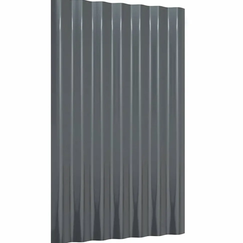 vidaXL Dakpanelen 12 st 60x36 cm gegalvaniseerd staal antracietkleurig