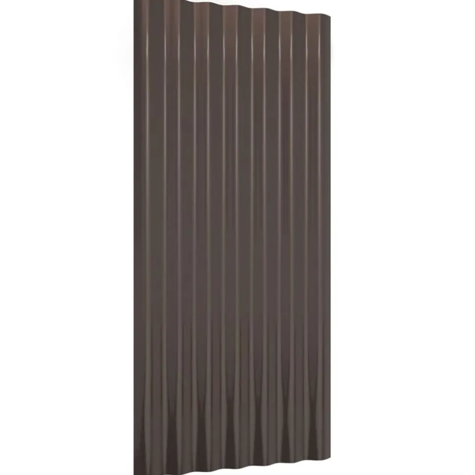 vidaXL Dakpanelen 12 st 80x36 cm gegalvaniseerd staal bruin