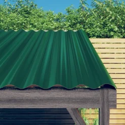 vidaXL Dakpanelen 12 st 60x36 cm gegalvaniseerd staal groen