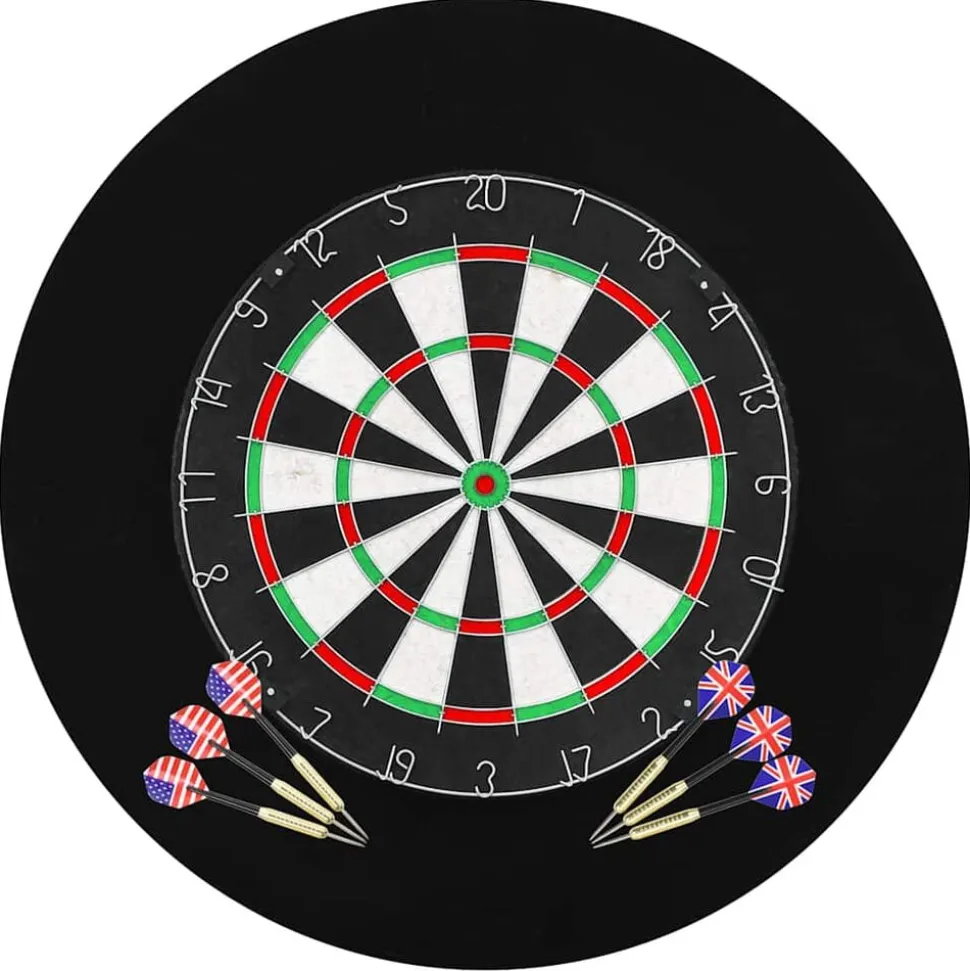 vidaXL Dartbord professioneel met 6 darts en surround sisal