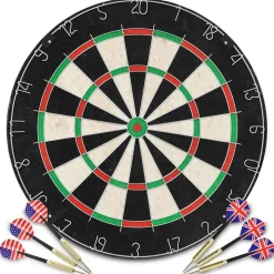 vidaXL Dartbord professioneel met 6 darts en surround sisal