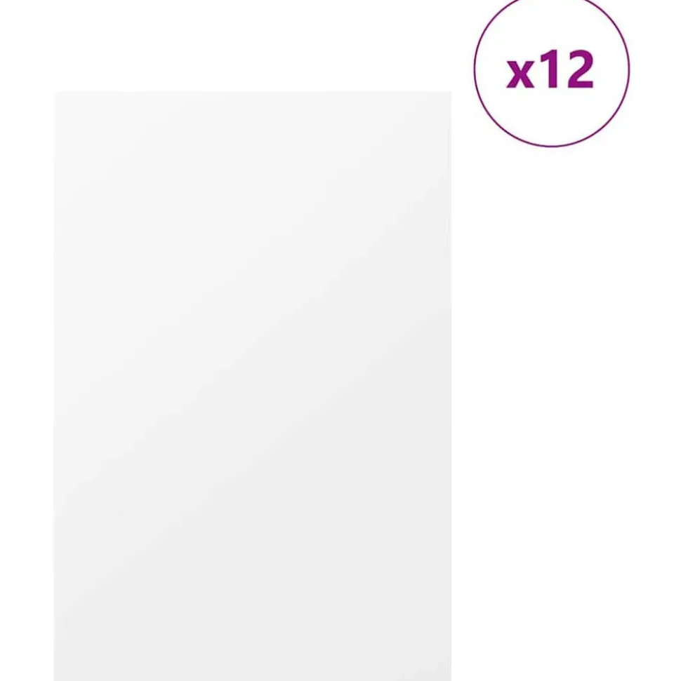 vidaXL Decorpanelen 12 pcs Wit 40 x 60 x 0.27 cm Bewerkt hout