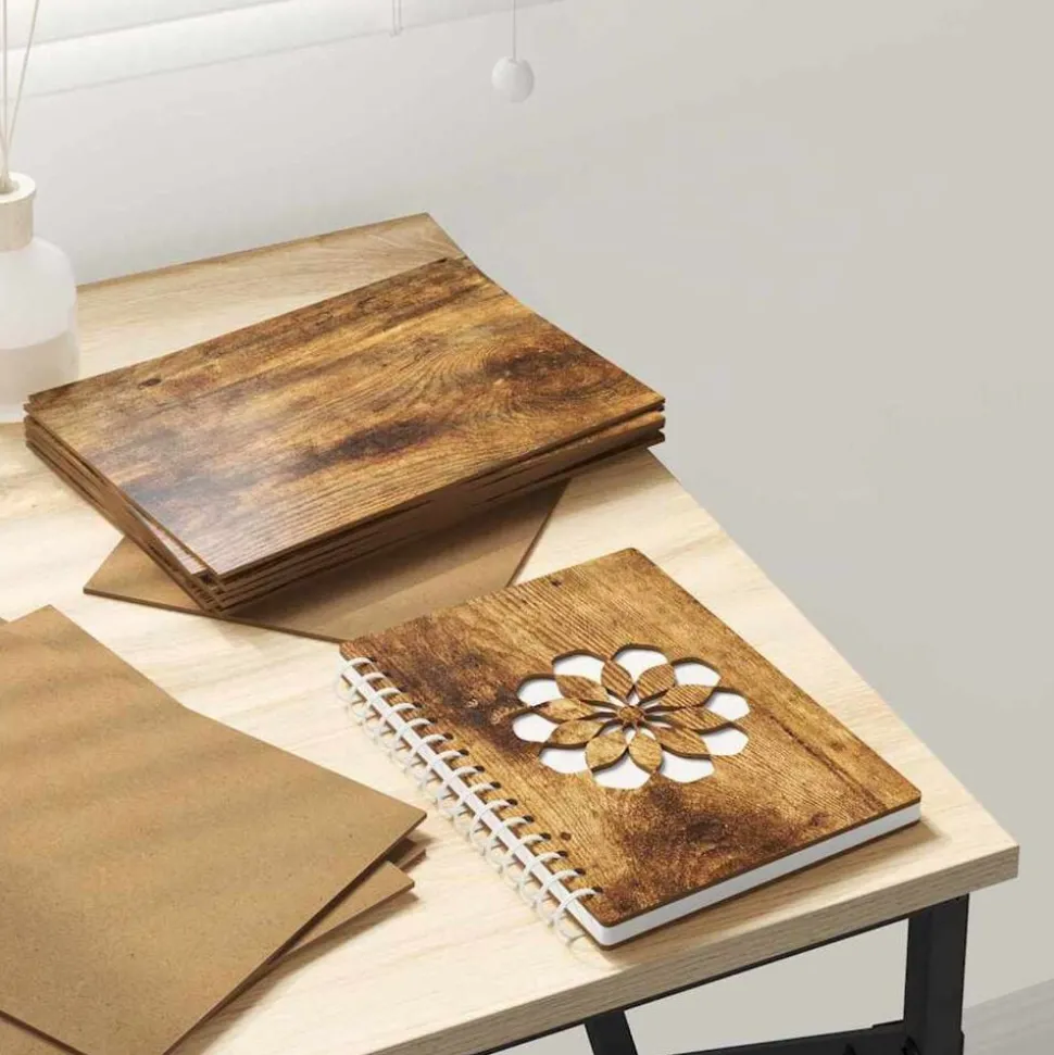vidaXL Decorpanelen 12 pcs Gerookt eiken 15 x 21 x 0.27 cm