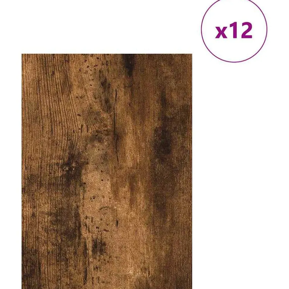 vidaXL Decorpanelen 12 pcs Gerookt eiken 15 x 21 x 0.27 cm