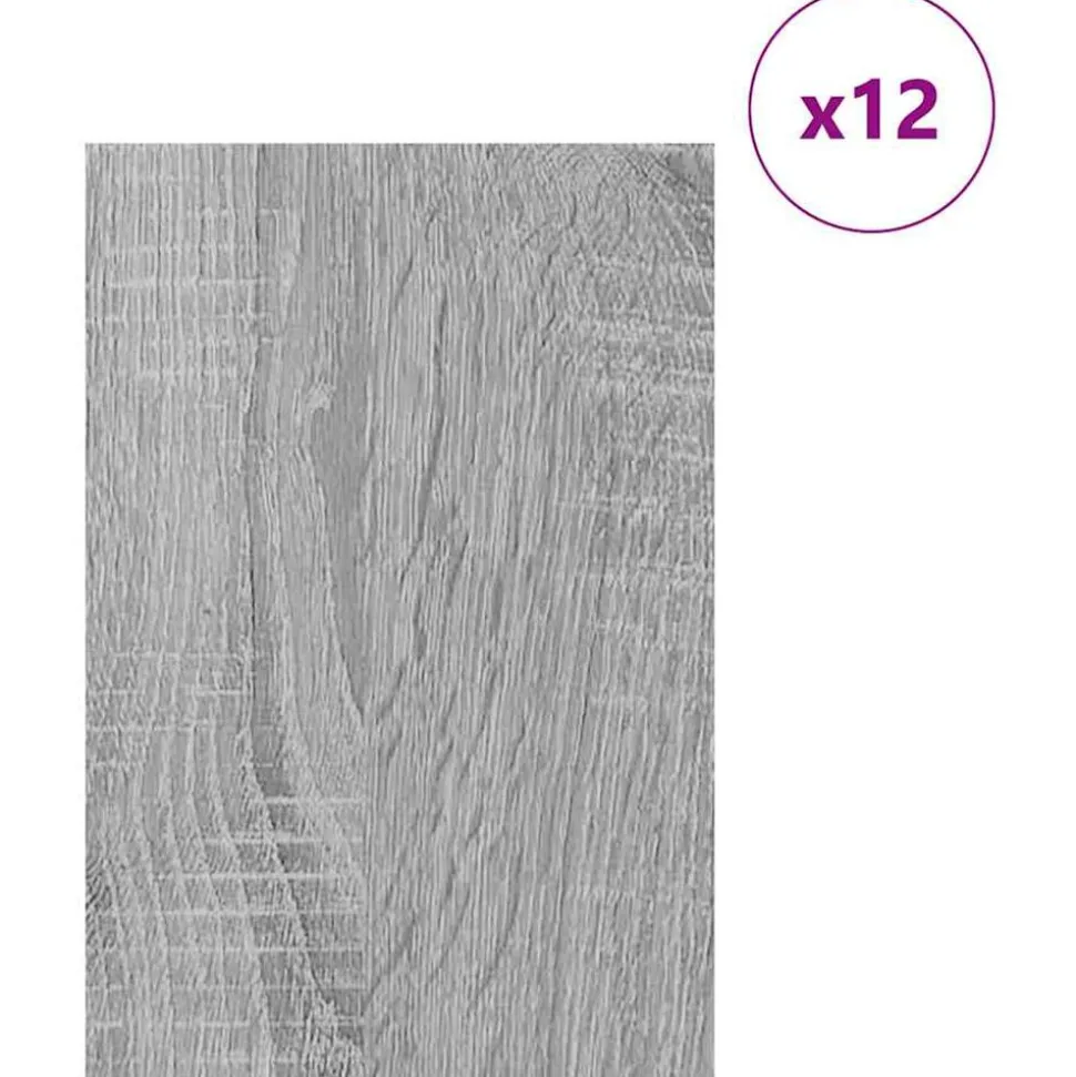 vidaXL Decorpanelen 12 pcs Grijs Sonoma 40 x 60 x 0.27 cm Bewerkt hout