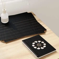 vidaXL Decorpanelen 12 pcs Zwart Eiken 30 x 30 x 0,27 cm Bewerkt hout