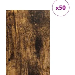 vidaXL Decorpanelen 50 pcs Gerookt eiken 40 x 60 x 0.27 cm