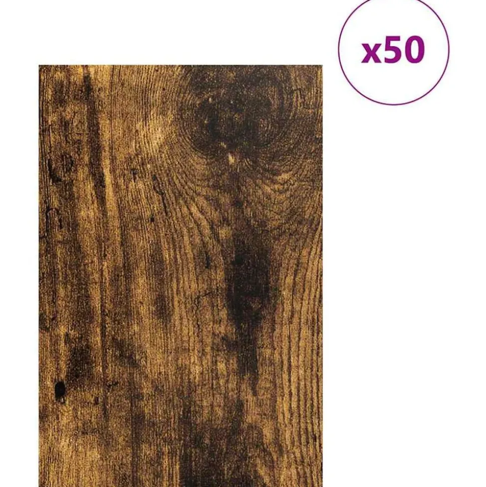 vidaXL Decorpanelen 50 pcs Gerookt eiken 40 x 60 x 0.27 cm