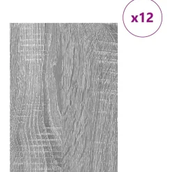 vidaXL Decorpanelen 12 pcs Grijs Sonoma 30 x 42 x 0.27 cm Bewerkt hout