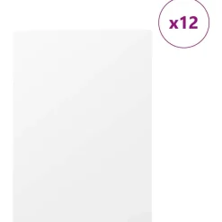 vidaXL Decorpanelen 12 pcs Wit 30 x 42 x 0.27 cm Bewerkt hout