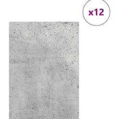 vidaXL Decorpanelen 12 pcs Beton Grijs 21 x 30 x 0,27 cm Bewerkt hout