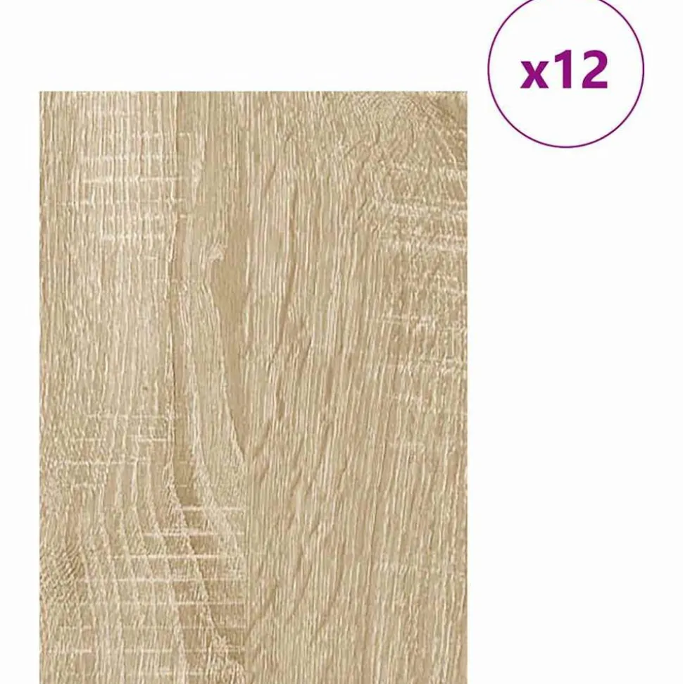 vidaXL Decorpanelen 12 pcs Sonoma Eiken 30 x 42 x 0.27 cm Bewerkt hout