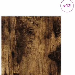 vidaXL Decorpanelen 12 pcs Gerookt eiken 30 x 30 x 0,27 cm