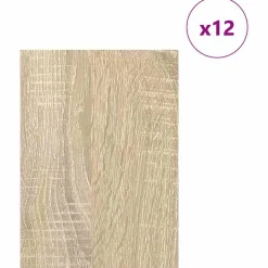 vidaXL Decorpanelen 12 pcs Sonoma Eiken 15 x 21 x 0.27 cm Bewerkt hout
