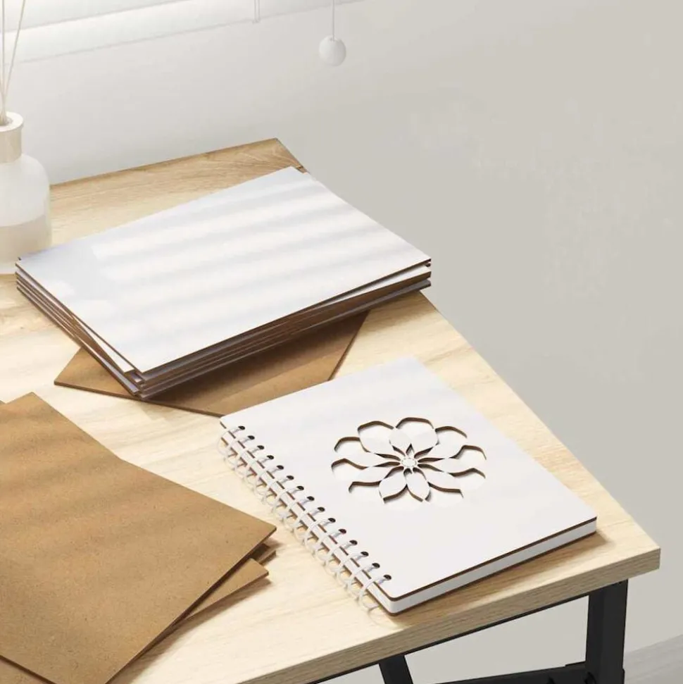 vidaXL Decorpanelen 12 pcs Wit 15 x 21 x 0.27 cm Bewerkt hout