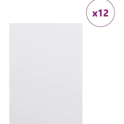 vidaXL Decorpanelen 12 pcs Wit 15 x 21 x 0.27 cm Bewerkt hout