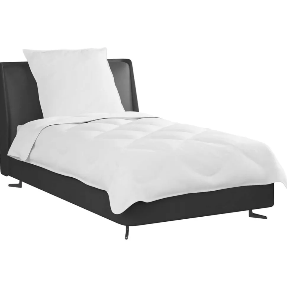 vidaXL Dekbed met kussen 2 pcs Wit Microvezel