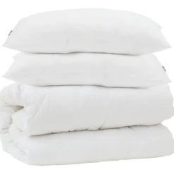 vidaXL Dekbed met kussen 3 pcs Wit Microfibre