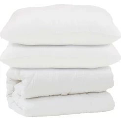 vidaXL Dekbed met kussen 3 pcs Wit Microfibre