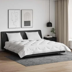 vidaXL Dekbed met kussen 3 pcs Wit Microfibre