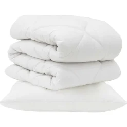 vidaXL Dekbed met kussen 2 pcs Wit Microvezel