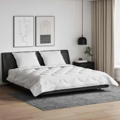 vidaXL Dekbed met kussen 3 pcs Wit Microfibre