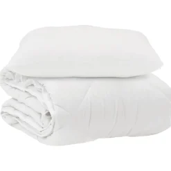 vidaXL Dekbed met kussen 2 pcs Wit Microvezel