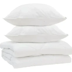vidaXL Dekbed met kussen 3 pcs Wit Microfibre