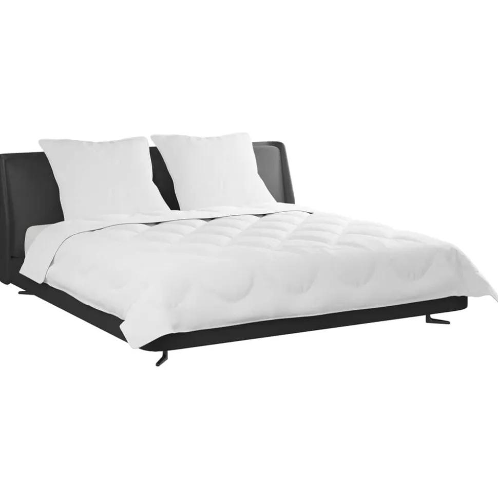 vidaXL Dekbed met kussen 3 pcs Wit Microvezel