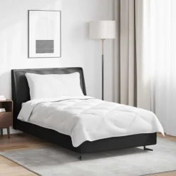 vidaXL Dekbed met kussen 2 pcs Wit Microvezel