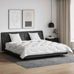 vidaXL Dekbed met Kussens met kussen 3 pcs Wit Microvezel