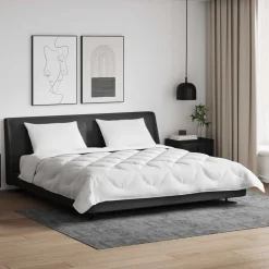 vidaXL Dekbed met Kussens met kussen 3 pcs Wit Microvezel
