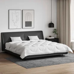 vidaXL Dekbed met Kussens met kussen 3 pcs Wit Microvezel