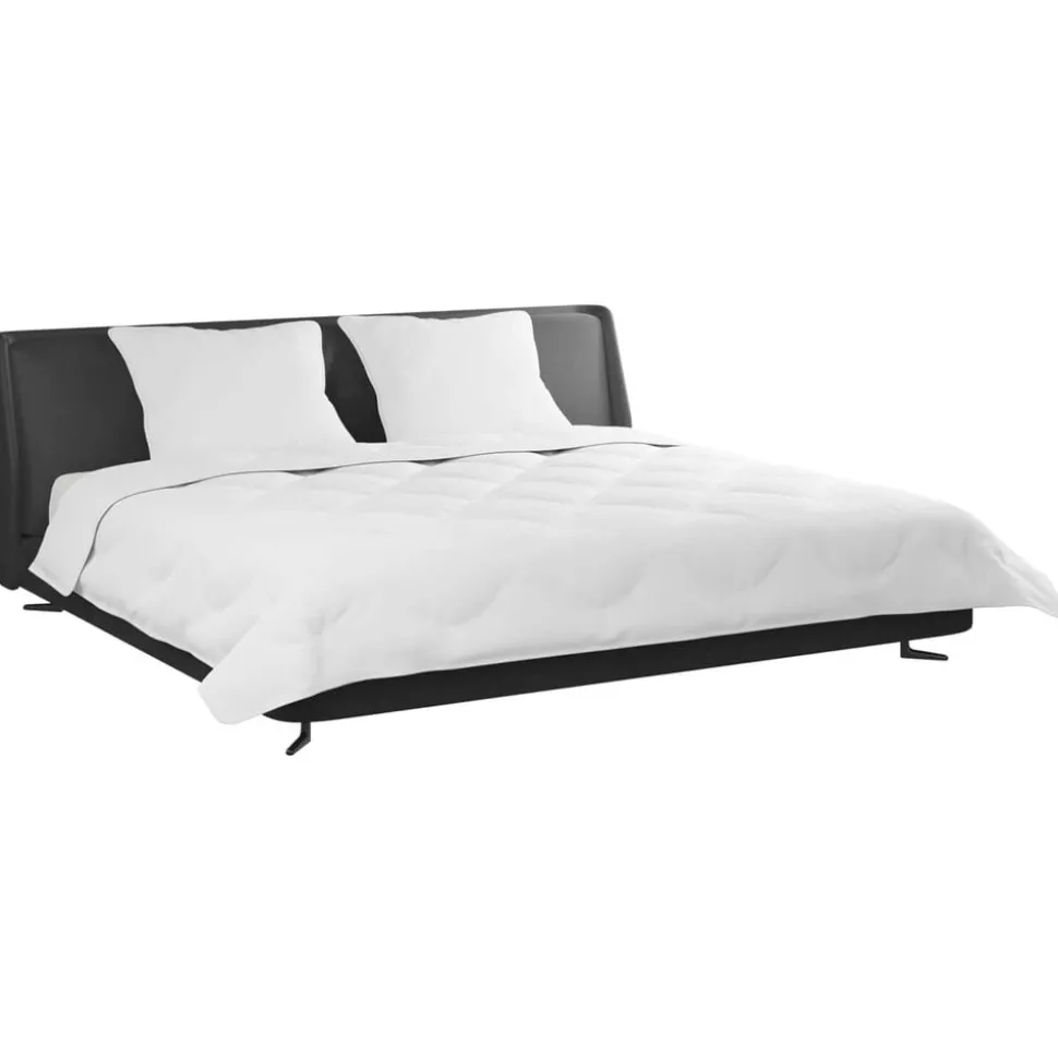 vidaXL Dekbed met Kussens 3 pcs Wit Microfiber en Dons Feather
