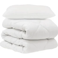 vidaXL Dekbed Set met kussen 2 pcs Wit Microvezel