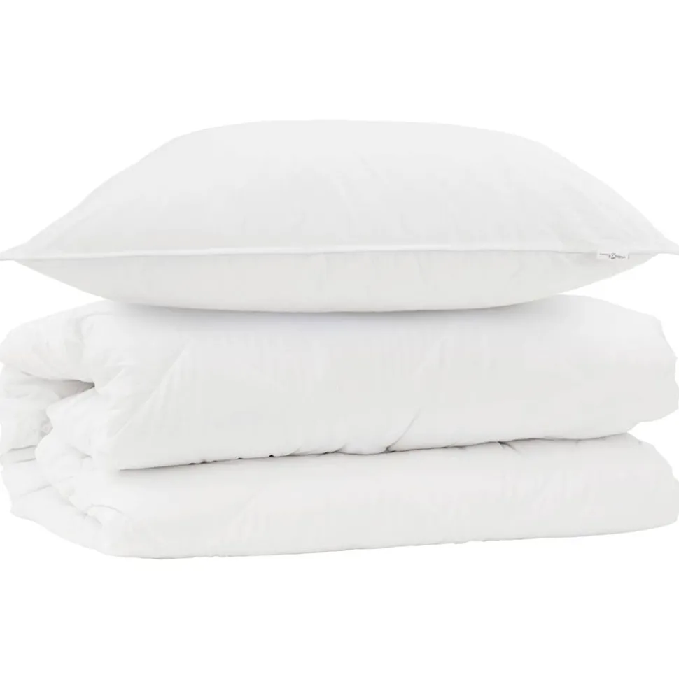 vidaXL Dekbed Set met kussen 2 pcs Wit Microfibre