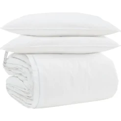 vidaXL Dekbed Set met kussen 3 pcs Wit Donsveertjes