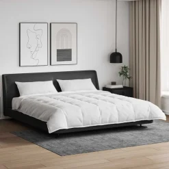 vidaXL Dekbed Set met kussen 3 pcs Wit Donsveertjes