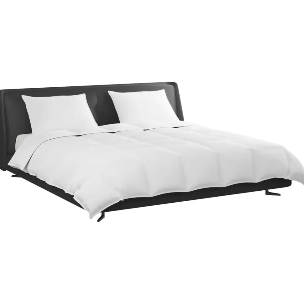 vidaXL Dekbed Set met kussen 3 pcs Wit Donsveertjes