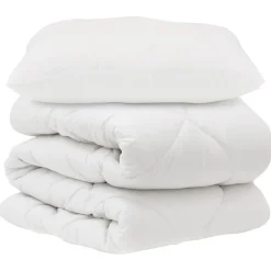 vidaXL Dekbed Set met kussen 2 pcs Wit Microvezel