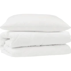 vidaXL Dekbed Set met kussen 2 pcs Wit Microfibre