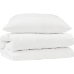 vidaXL Dekbed Set met kussen 2 pcs Wit Microfibre