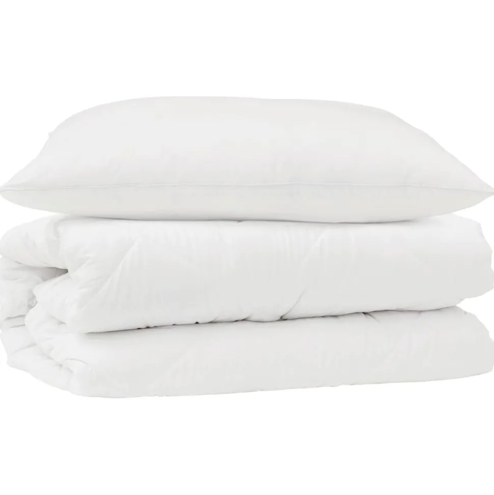 vidaXL Dekbed Set met kussen 2 pcs Wit Microfibre