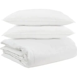 vidaXL Dekbed Set met kussen 3 pcs Wit Donsveertjes