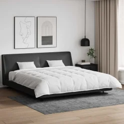 vidaXL Dekbed Set met kussen 3 pcs Wit Donsveertjes