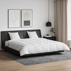 vidaXL Dekbed Set met kussen 3 pcs Wit Donsveertjes