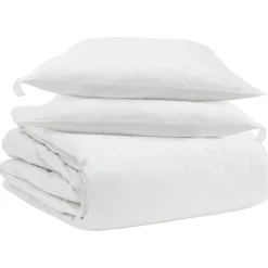 vidaXL Dekbed Set met kussen 3 pcs Wit Donsveertjes