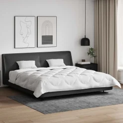 vidaXL Dekbed Set met kussen 3 pcs Wit Microfiber en Dons Feather