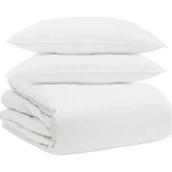 vidaXL Dekbed Set met kussen 3 pcs Wit Donsveertjes